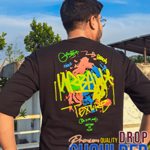 Urban Black Color - Drop Shoulder